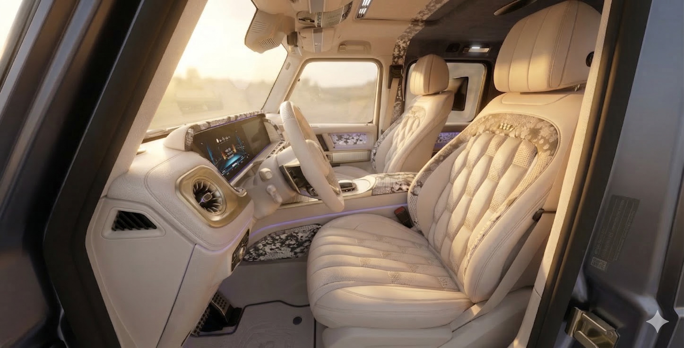 [PLACEHOLDER] Notan interior — white leather + Karbonium